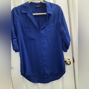 Blue dress blouse.  Gently used, normal wear.